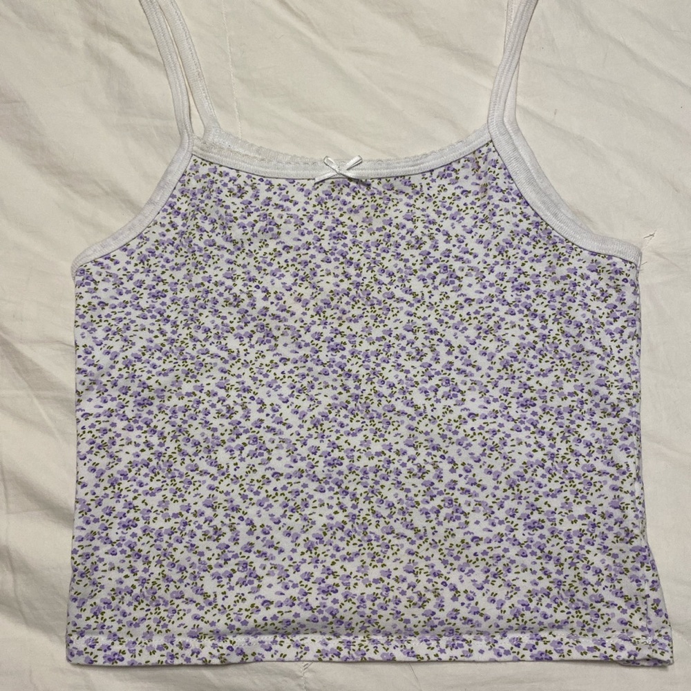 SOLD rare brandy melville purple floral belle tank